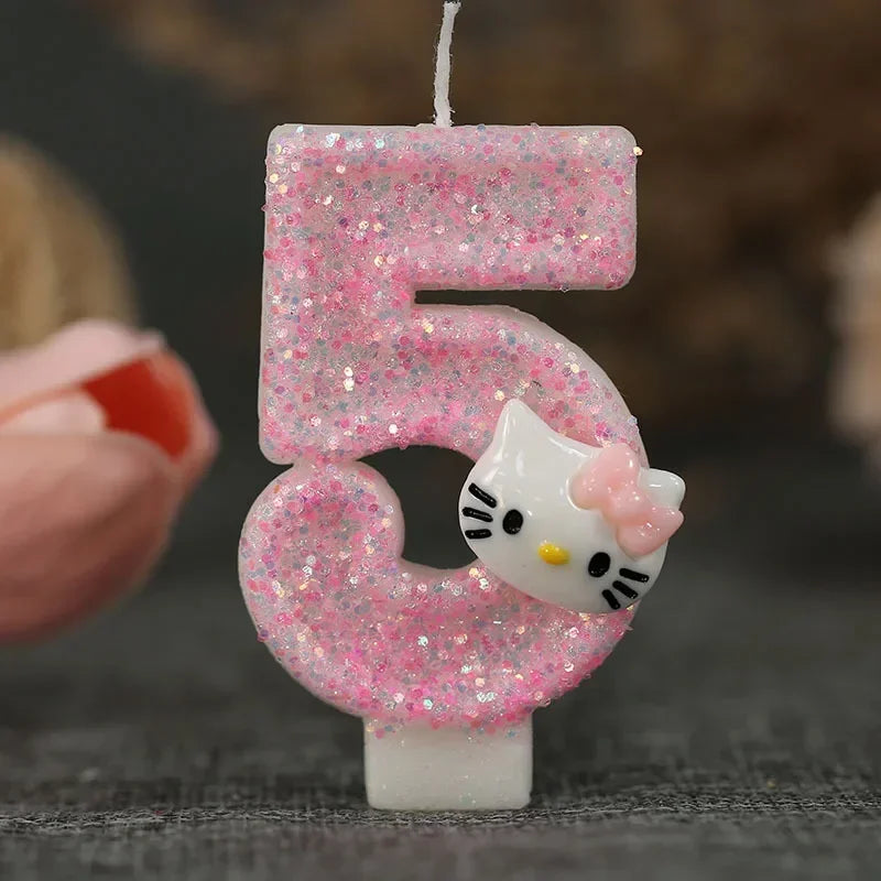 Kawaii Hello Kitty Number Birthday Candle - Image 15