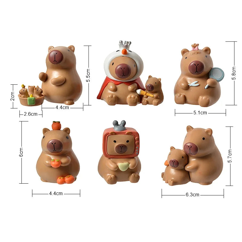 6Pcs Blind Box Capybara Animal Figure Set - Image 5