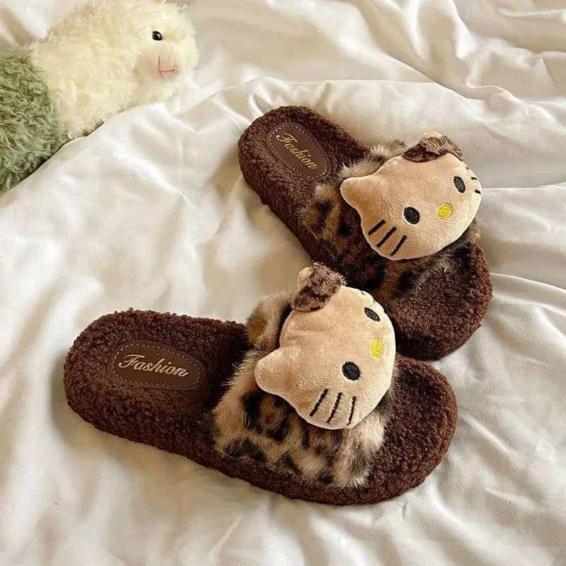 Sanrio Hello Kitty Winter Plush Slippers - Image 4