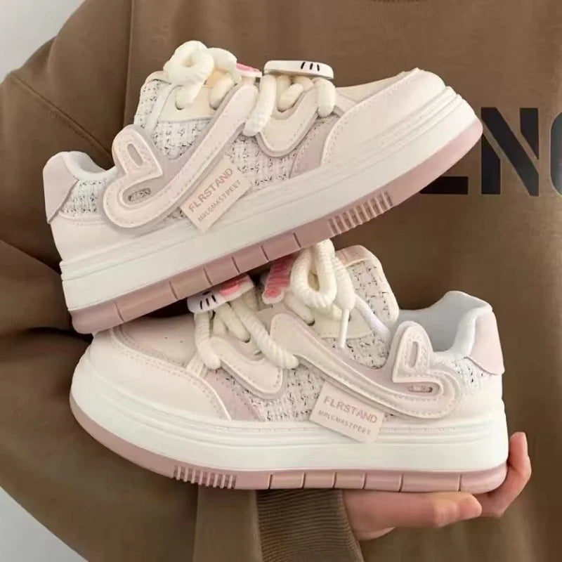 2024 New Sanrio Hello Kitty Soft Girl Big Head Off White Shoes - Image 3