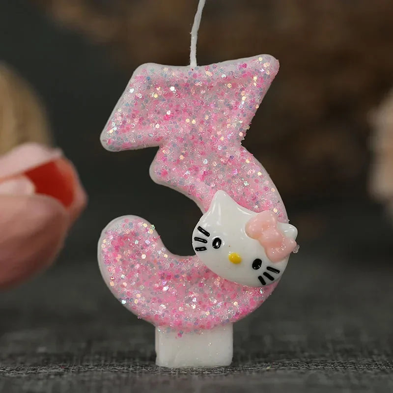 Kawaii Hello Kitty Number Birthday Candle - Image 7