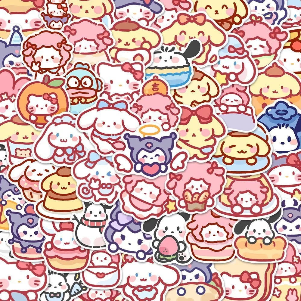 100pcs Cute Sanrio Cartoon Stickers - Image 2