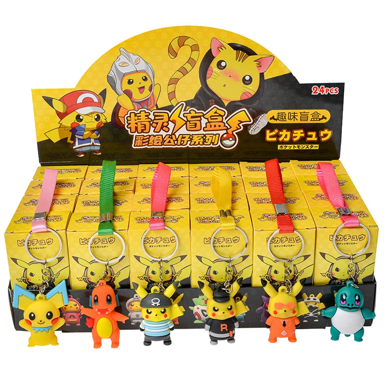 New Hot Sell 24Pcs Pokémon Classic Anime Characters Blind Box Keychains - Image 3