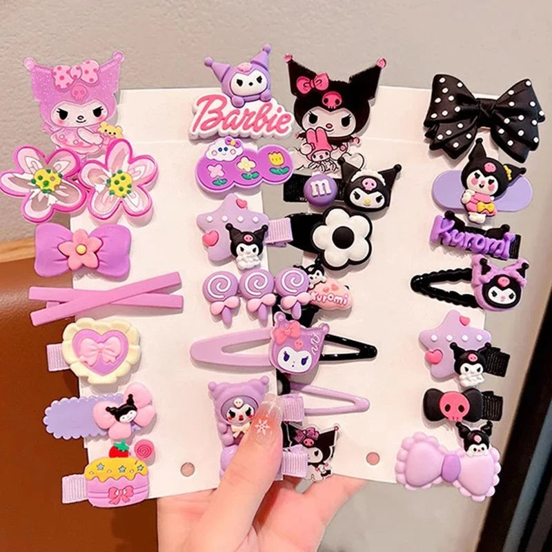 14pcs Sanrio Kuromi Hairclip Set - Image 2