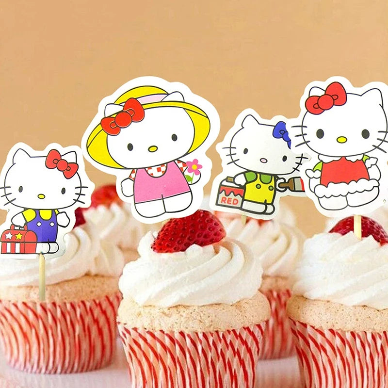 24Pcs Hello Kitty Cake Toppers - Image 3
