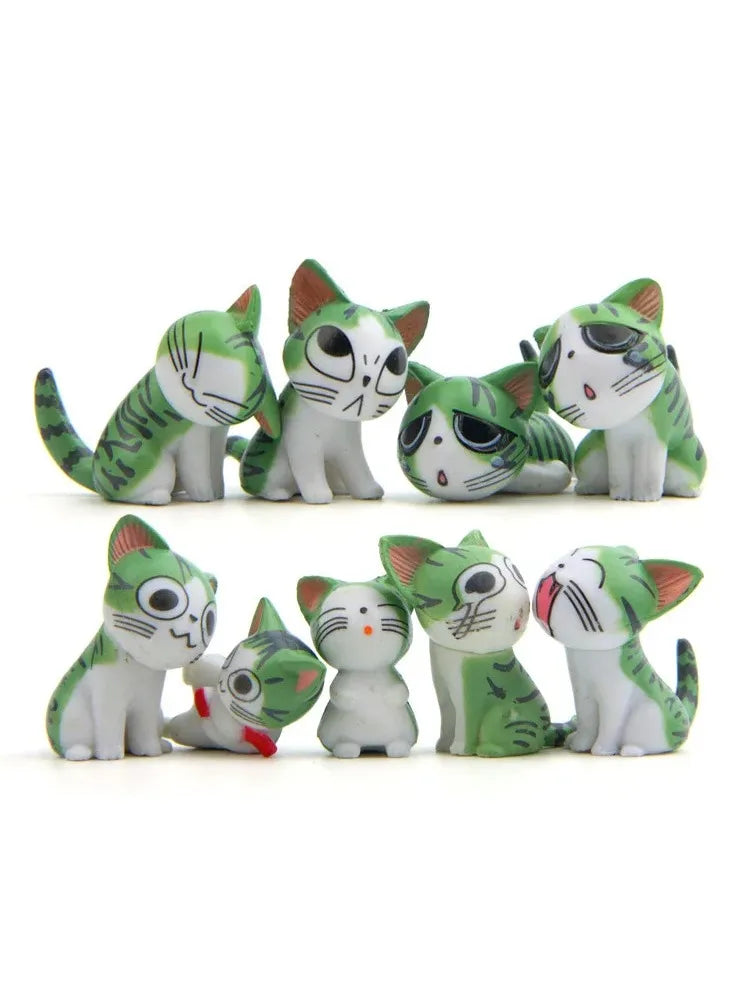 9pcs Set Cute Japanese Cat Figures - Image 5