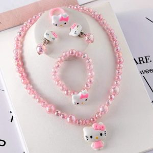 4PCS Sanrio Hello Kitty Jewelry & Hair Accessory Set