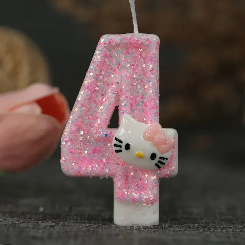 Kawaii Hello Kitty Number Birthday Candle - Image 8