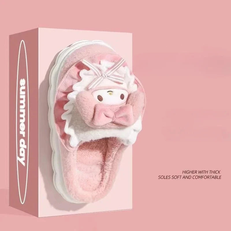 Sanrio Anime Hello Kitty & Cinnamoroll Cotton Warm Slippers - Image 5