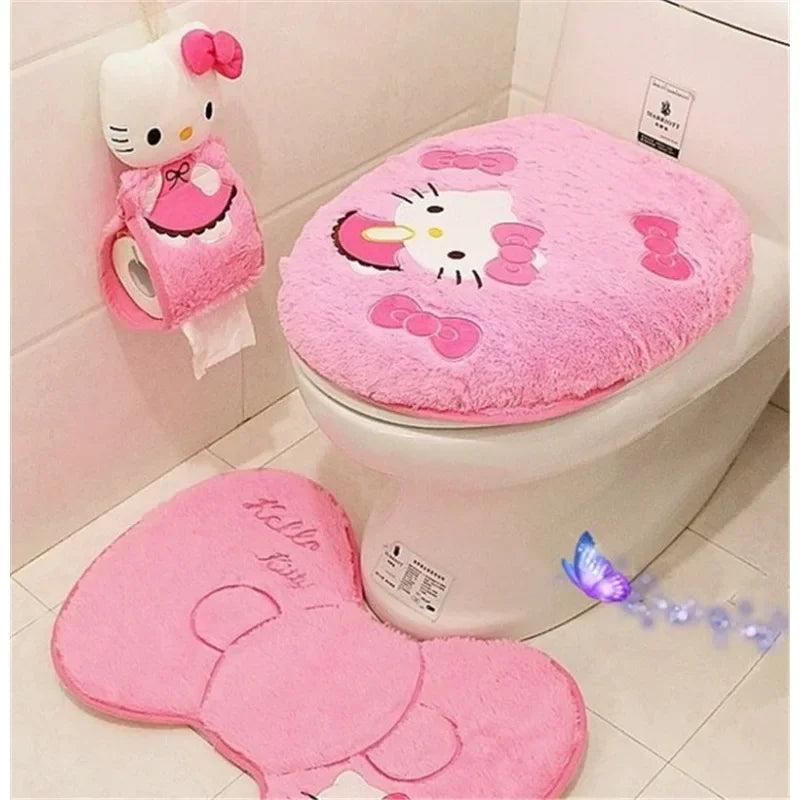 Sanrio Hello Kitty Toilet Seat Cushion 3-Piece Set - Image 2