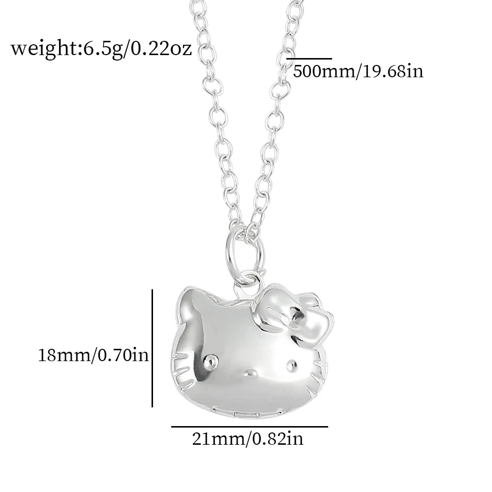 Y2K Hello Kitty Sanrio Necklace with Imitation Pearl Chain - Image 6