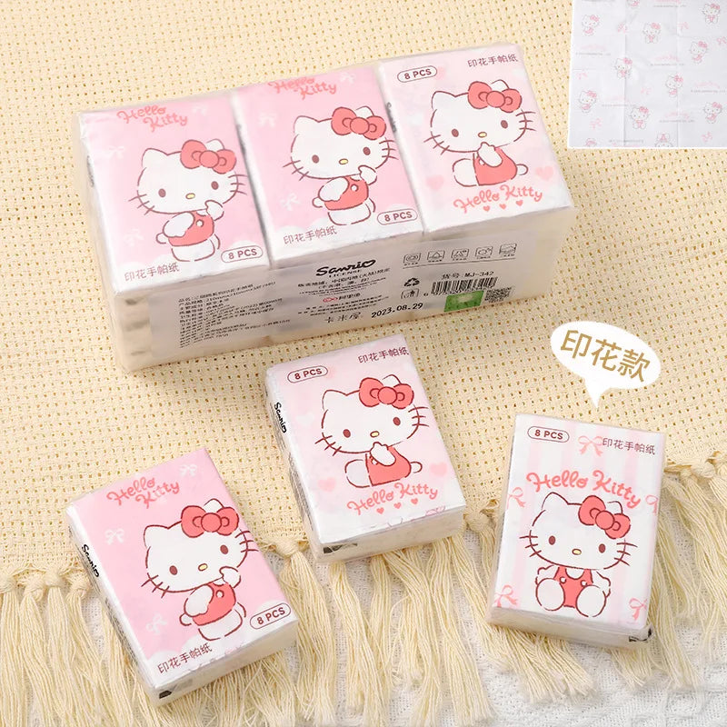 9pcs Hello Kitty & Sanrio Printed Tissue Handkerchief Set - Image 10