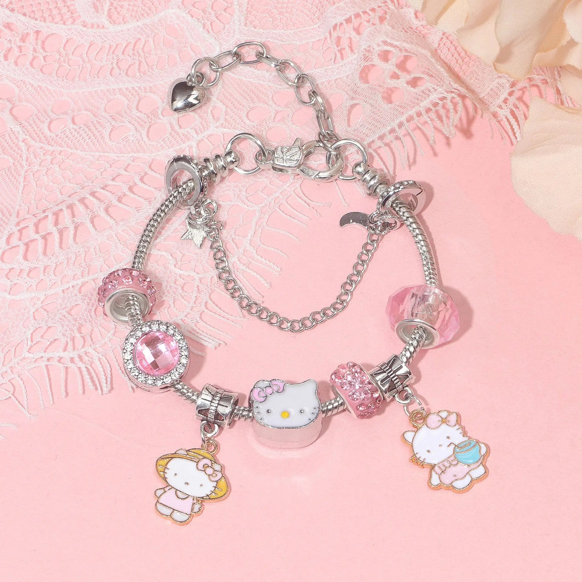 Cartoon Character Kuromi & Melody Adjustable Bracelet - Image 6