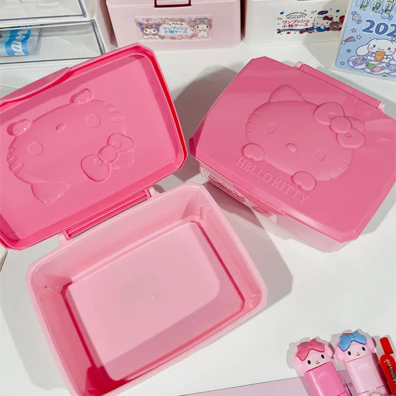 Portable Hello Kitty & My Melody Jewelry Storage Box - Image 4