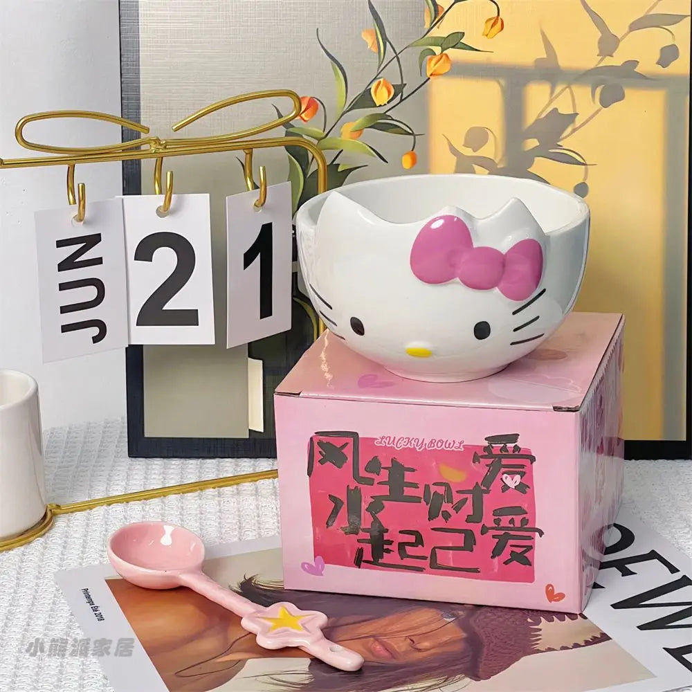 Kawaii Hello Kitty Ceramic Tableware Set - Image 2