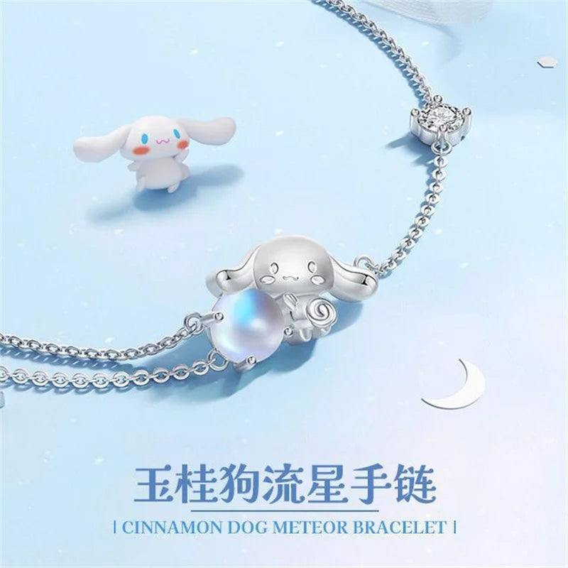 Anime Kawaii Sanrio Cinnamoroll 925 Silver Bracelet - Image 5