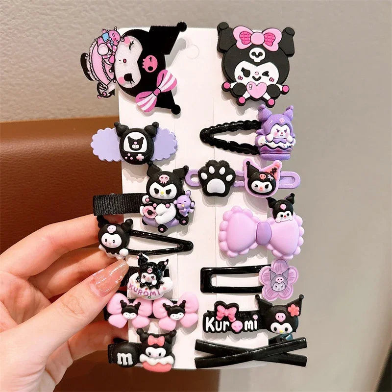 14pcs Sanrio Kuromi Hairclip Set - Image 8