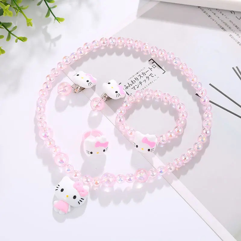 4PCS Sanrio Hello Kitty Jewelry & Hair Accessory Set - Image 7