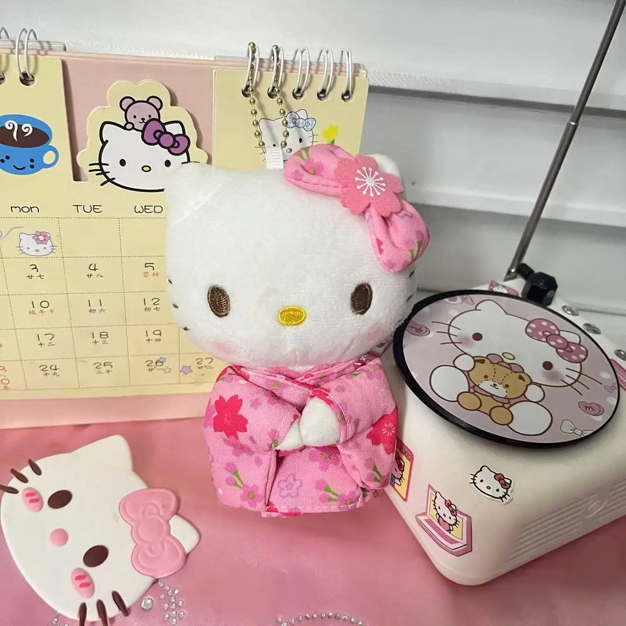 New Sanrio Kimono Hello Kitty Stuffed Doll Keychain - Image 6