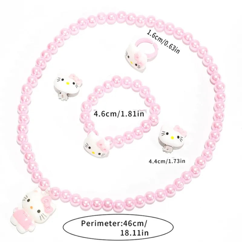 4PCS Sanrio Hello Kitty Jewelry & Hair Accessory Set - Image 4