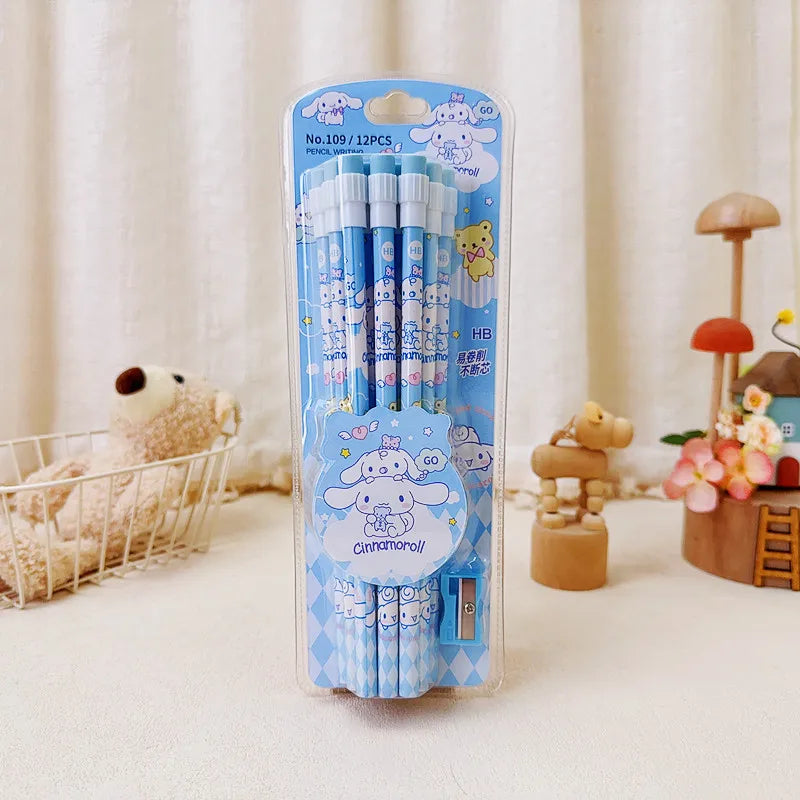Sanrio Kuromi & Cinnamoroll 12Pcs HB Pencil Set - Image 7