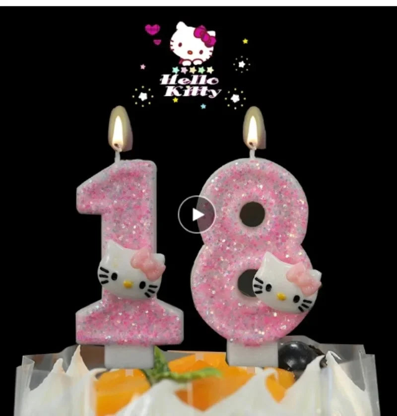 Kawaii Hello Kitty Number Birthday Candle - Image 2