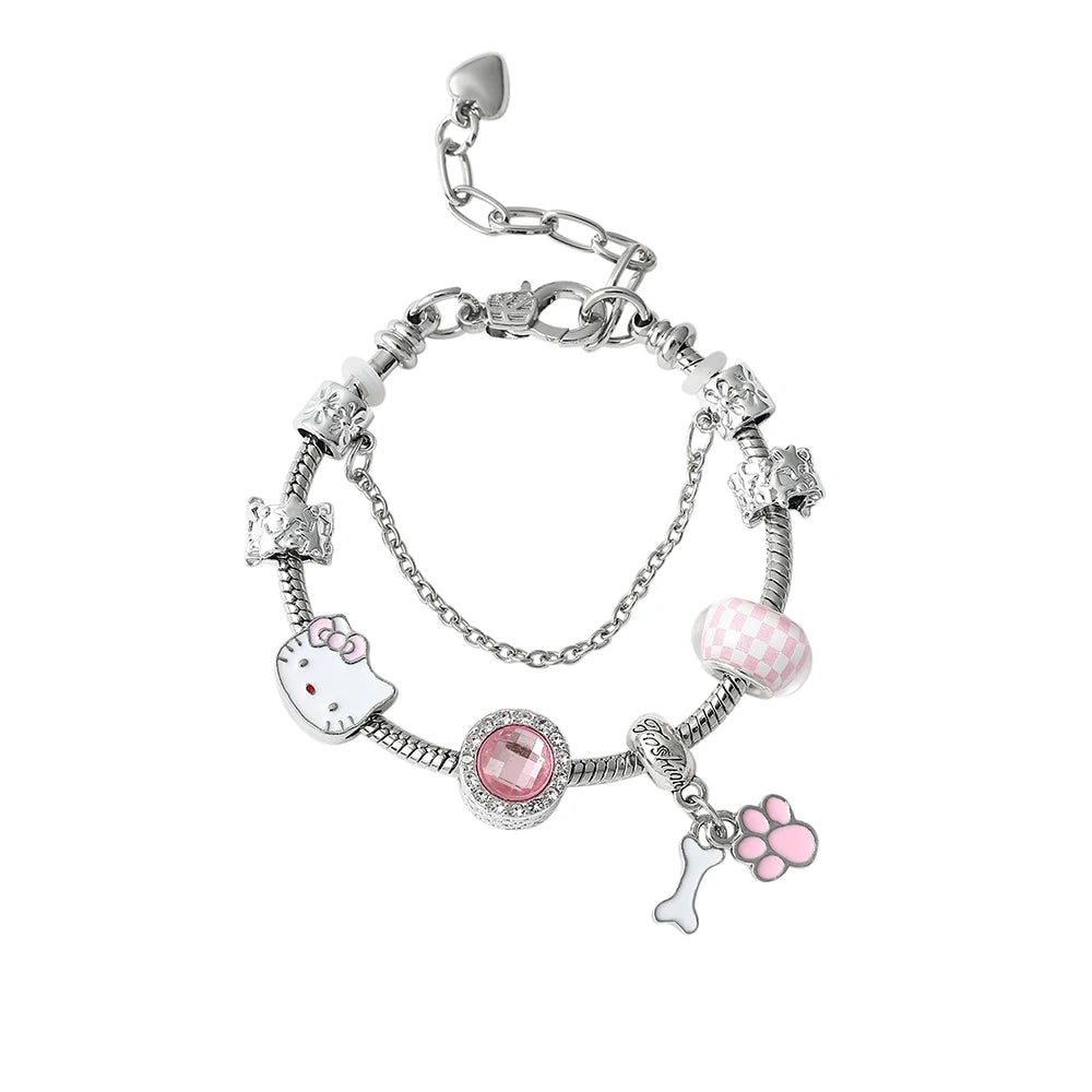 Hello Kitty Gold Plated Bracelets with Charms - Image 7