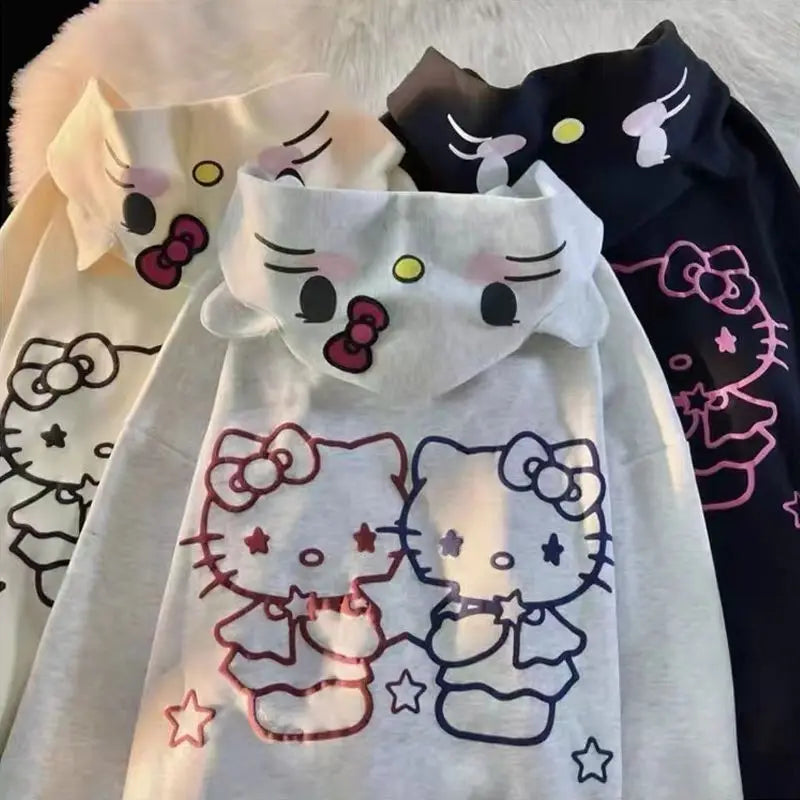 Sanrio Kawaii Hello Kitty Hoodie Sweater - Image 3