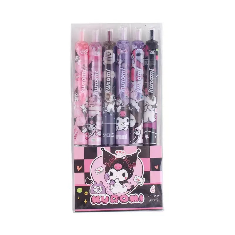 6pcs Sanrio Hello Kitty & Kuromi Gel Pen Set - Image 7