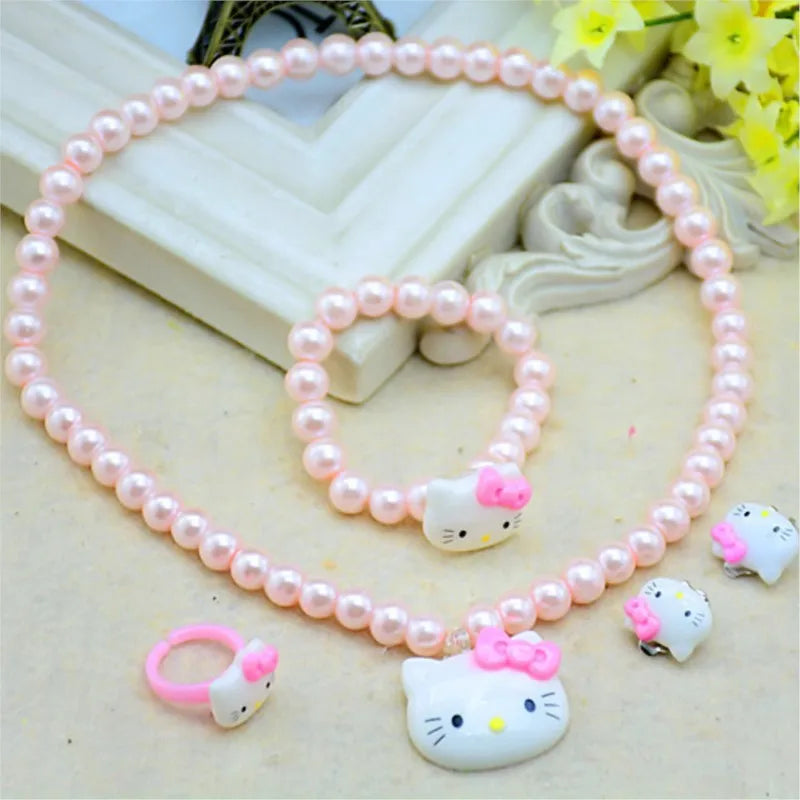 4PCS Sanrio Hello Kitty Jewelry & Hair Accessory Set - Image 3