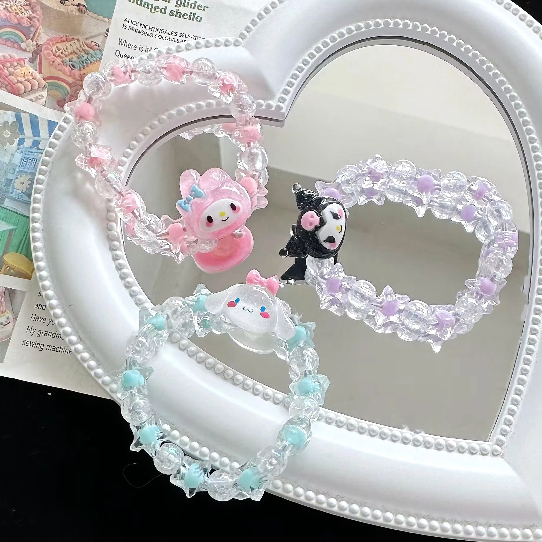 Sanrio Kuromi & Cinnamoroll Crystal Bracelet - Image 2
