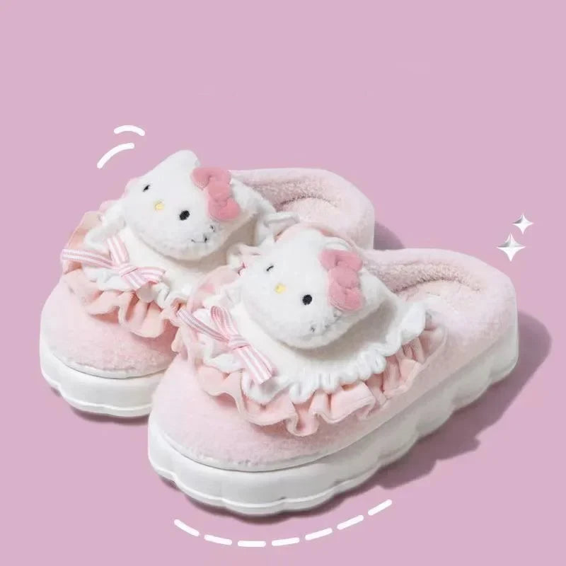 Sanrio Anime Hello Kitty & Cinnamoroll Cotton Warm Slippers - Image 4