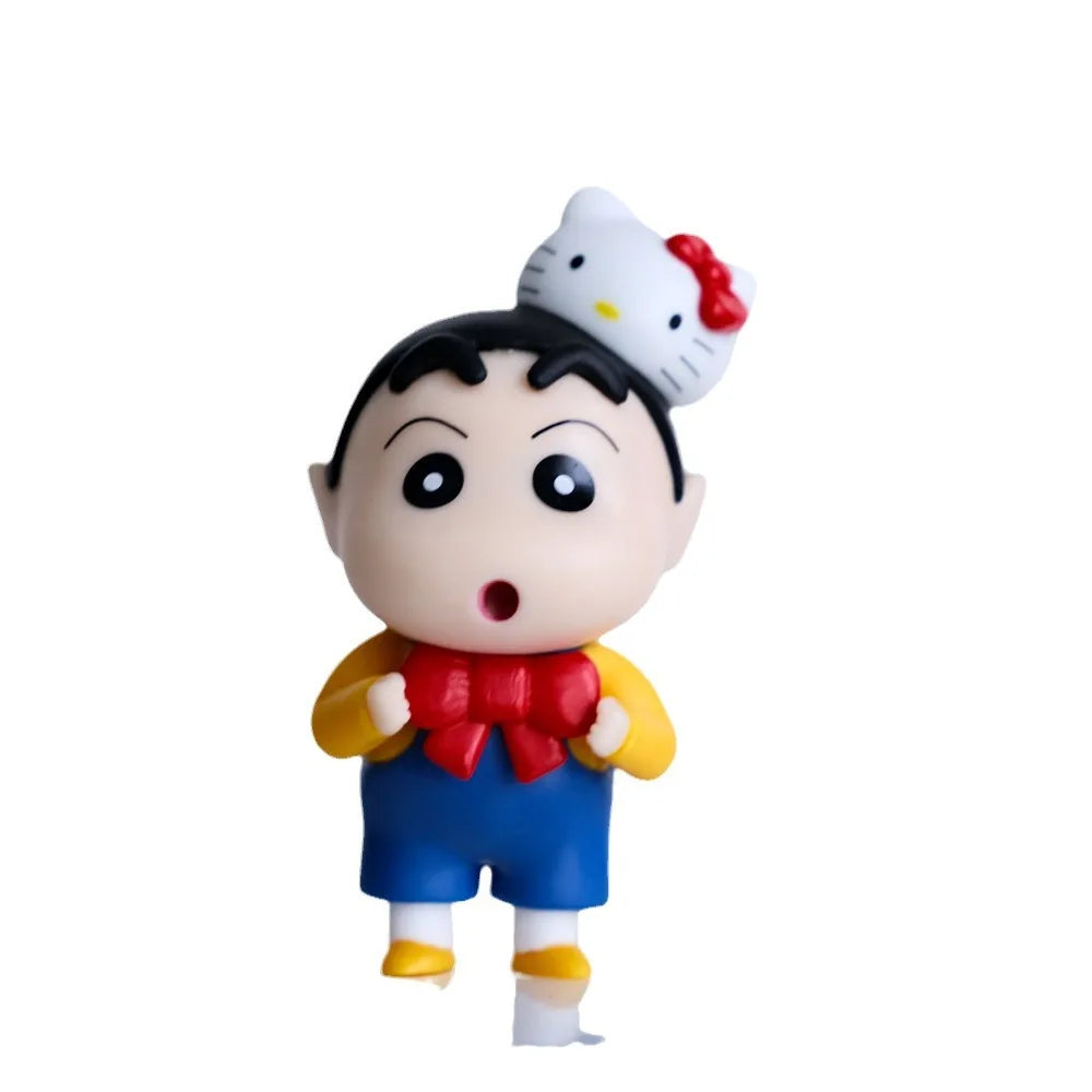 Anime Crayon Shin-Chan Cos Sanrio Hello Kitty Kawaii GK Model Doll