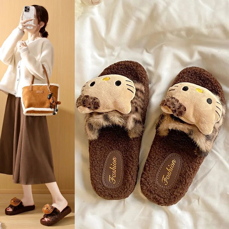 Sanrio Hello Kitty Winter Plush Slippers