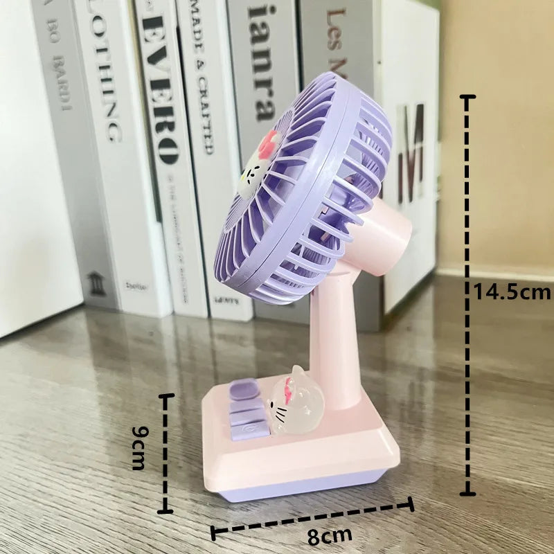 Sanrio Hello Kitty & Kuromi Desktop Small Fan - Image 2