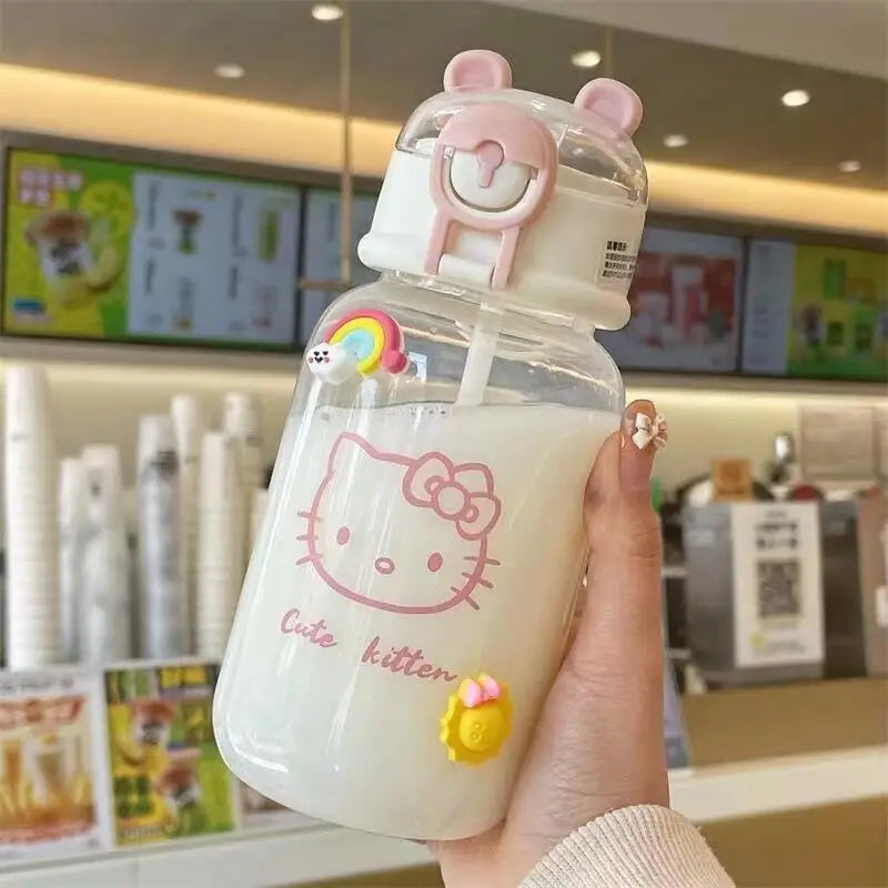 600ML Kawaii Sanrio Transparent Straw Cup - Image 7