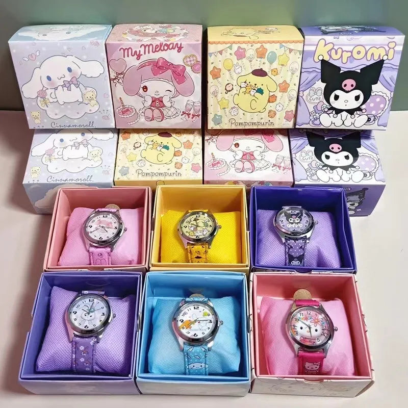 Kawaii Sanrio PU Leather Digital Watch