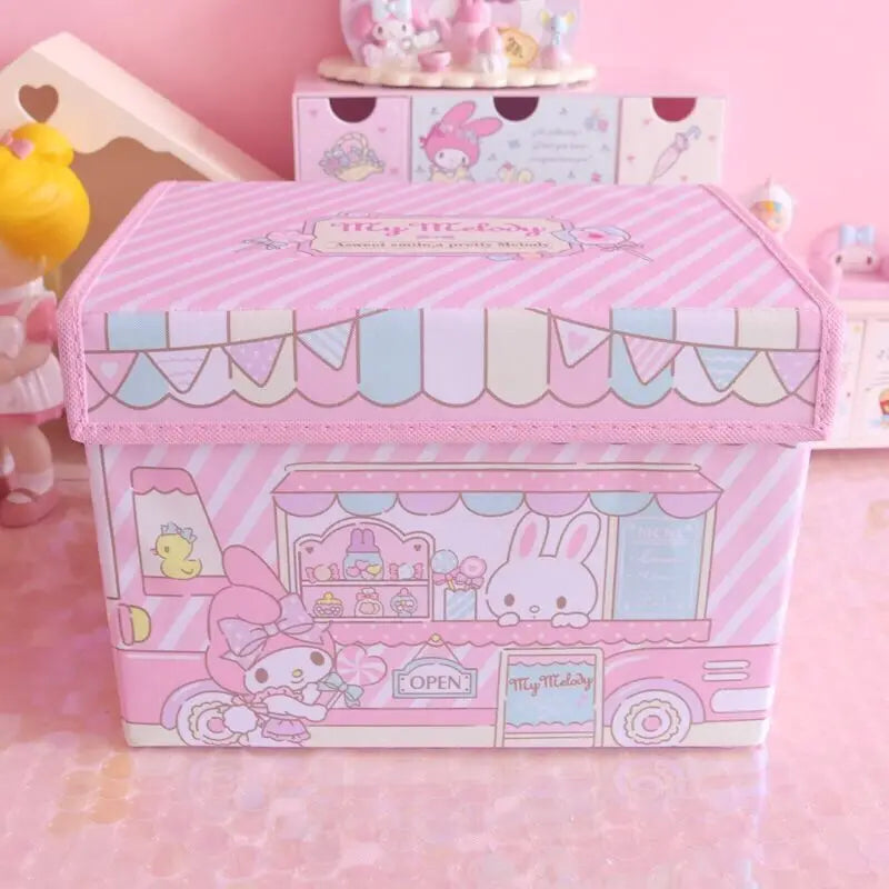 Cute Sanrio Cinnamoroll My Melody Cartoon Desktop Storage Box - Image 15