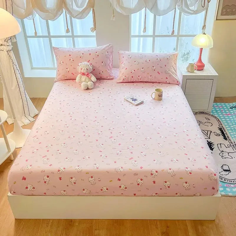 Sanrio Hello Kitty Washed Cotton Bed Cover & Pillow Cover Set - Image 4