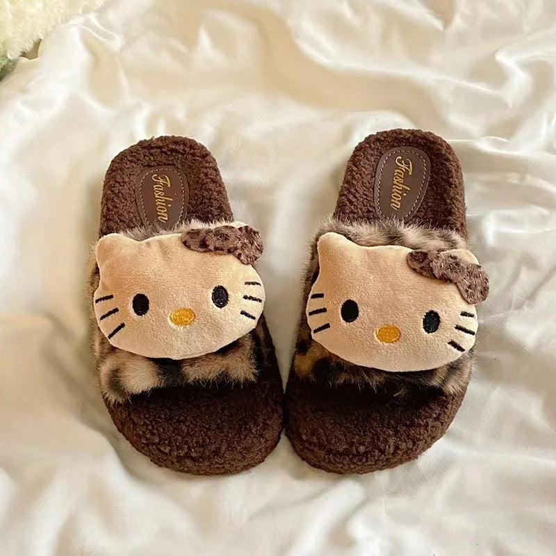Sanrio Hello Kitty Winter Plush Slippers - Image 3
