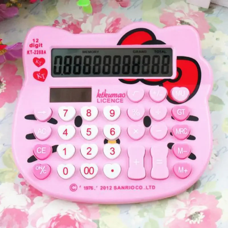 Sanrio New Hello Kitty Cute Cartoon Solar Calculator - Image 2