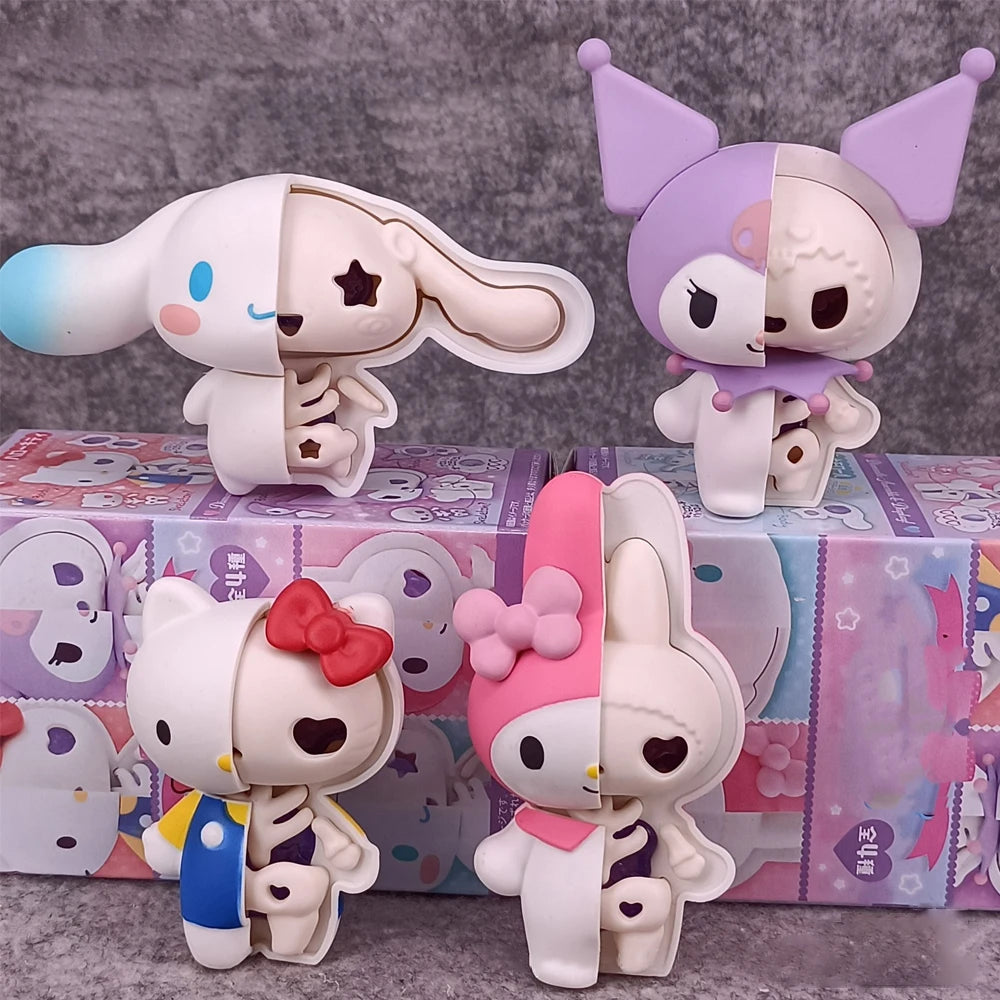 Cartoon Sanrio Box Half Skull Action Figures - Image 2