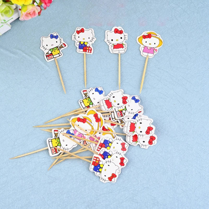24Pcs Hello Kitty Cake Toppers - Image 4