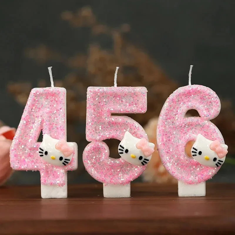 Kawaii Hello Kitty Number Birthday Candle - Image 4