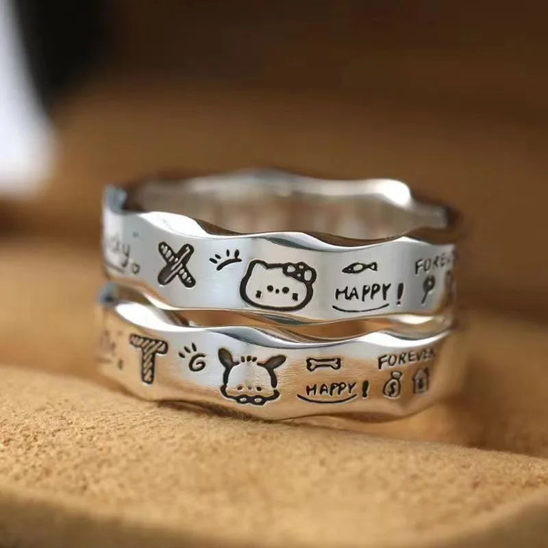 Sanrio Hello Kitty Cartoon Rings - Image 4