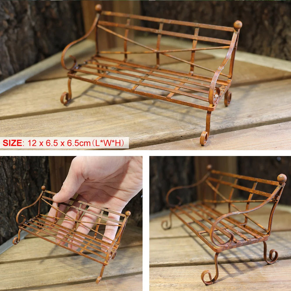 Miniature Fairy Garden Metal Table & Chairs Set - Image 31