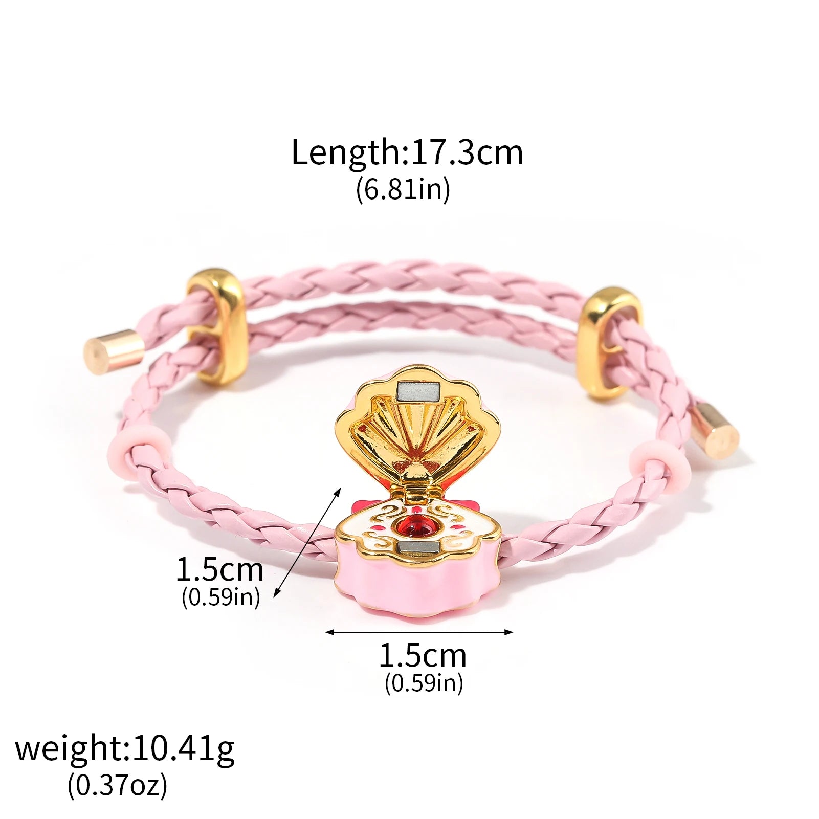 Mermaid Melody Pink Beaded Bracelet - Image 6