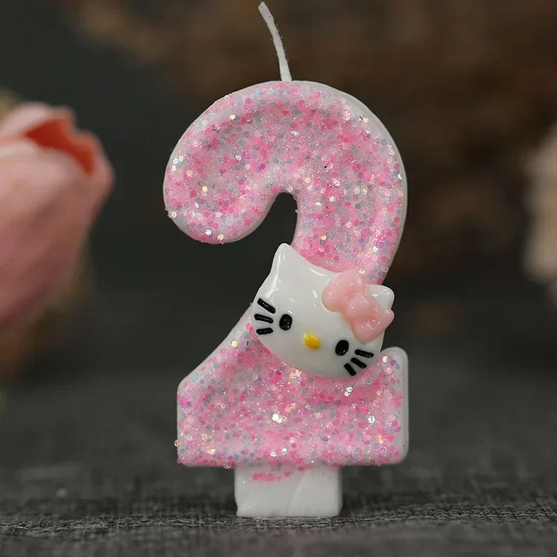 Kawaii Hello Kitty Number Birthday Candle - Image 13