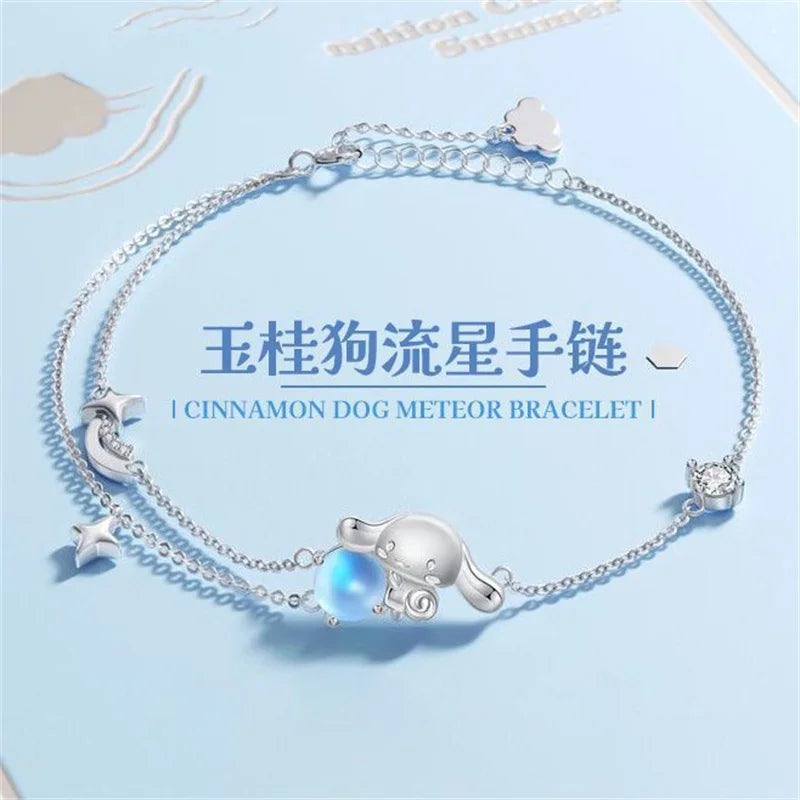 Anime Kawaii Sanrio Cinnamoroll 925 Silver Bracelet - Image 4