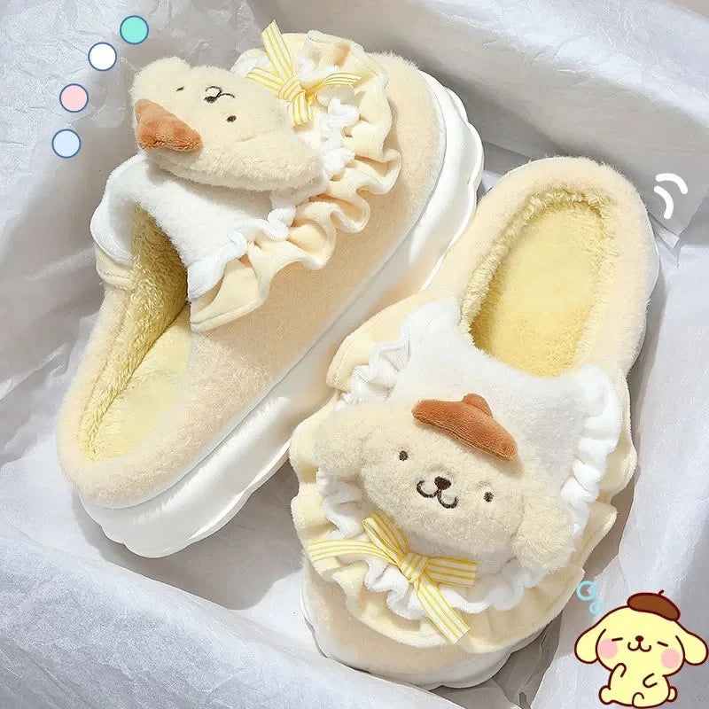 Sanrio Anime Hello Kitty & Cinnamoroll Cotton Warm Slippers - Image 6